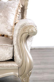 Acapulco White & Espresso Loveseat - The Mattress Center (Fresno,CA)