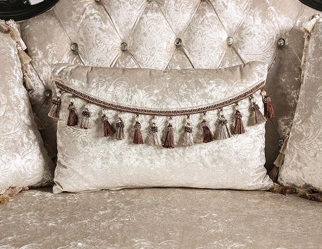 Acapulco White & Espresso Loveseat - The Mattress Center (Fresno,CA)
