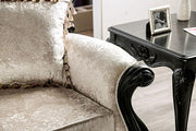 Acapulco White & Espresso Loveseat - The Mattress Center (Fresno,CA)