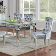 ADALIA Dining Table, Silver - The Mattress Center (Fresno,CA)