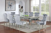 ADALIA Dining Table, Silver - The Mattress Center (Fresno,CA)
