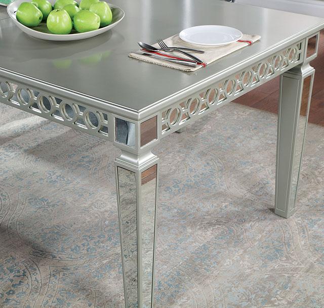 ADALIA Dining Table, Silver - The Mattress Center (Fresno,CA)