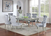 ADALIA Dining Table, Silver - The Mattress Center (Fresno,CA)