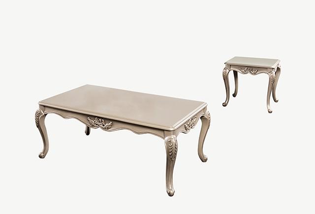 Albacete End Table Walnut & Campage - The Mattress Center (Fresno,CA)