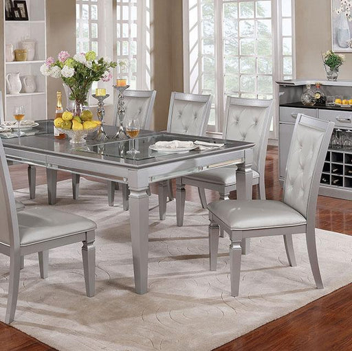Alena Silver Dining Table - The Mattress Center (Fresno,CA)
