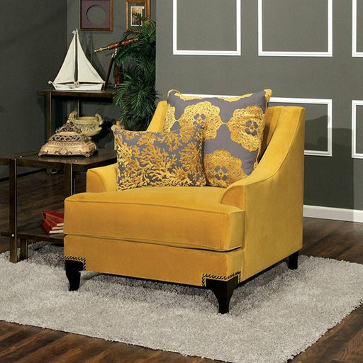 Wolver Gold/Gray Chair, Gold - The Mattress Center (Fresno,CA)