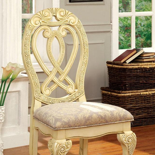 WYNDMERE Vintage White Side Chair (2/CTN) - The Mattress Center (Fresno,CA)