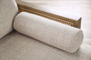 ALESUND Loveseat, Beige/Light Oak, Natural & Brown - The Mattress Center (Fresno,CA)