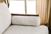 ALESUND Loveseat, Beige/Light Oak, Natural & Brown - The Mattress Center (Fresno,CA)