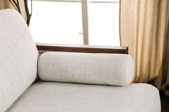 ALESUND Loveseat, Beige/Light Oak, Natural & Brown - The Mattress Center (Fresno,CA)