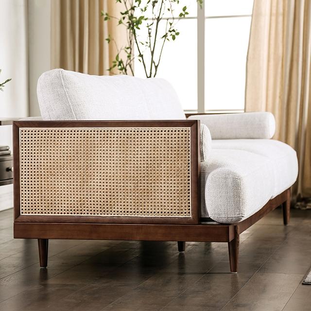 ALESUND Loveseat, Beige/Light Oak, Natural & Brown - The Mattress Center (Fresno,CA)
