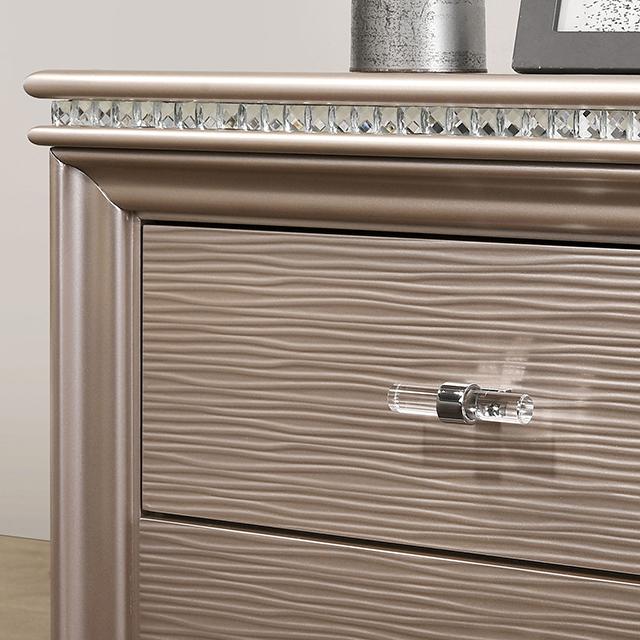 ALLIE Dresser Beige & Rose Gold - The Mattress Center (Fresno,CA)