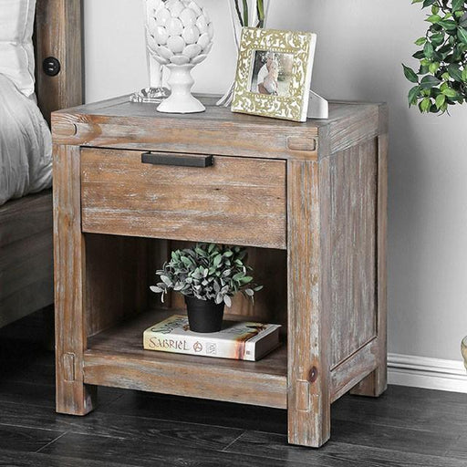 Wynton Weathered Light Oak Night Stand - The Mattress Center (Fresno,CA)