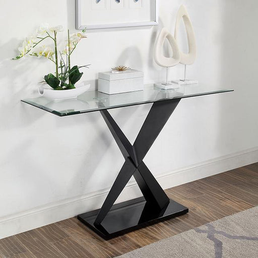XANTHUS Sofa Table, Black - The Mattress Center (Fresno,CA)