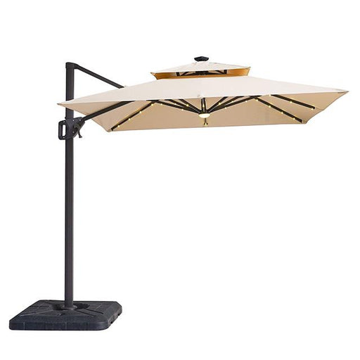 Xico 8 Ft Square Umbrella w/ Double Top w/ LED Light + 37" Large Base - The Mattress Center (Fresno,CA)