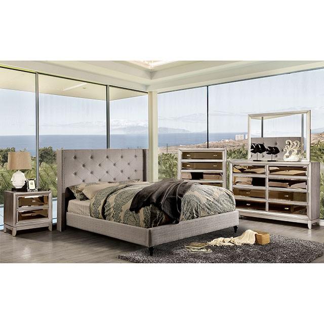 Anabelle E.King Bed Purple & Natural - The Mattress Center (Fresno,CA)