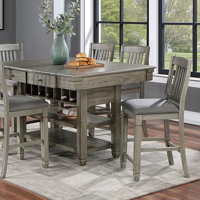 ANAYA Counter Ht. Table, Gray - The Mattress Center (Fresno,CA)