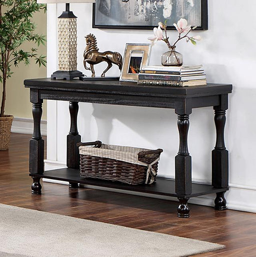 CALANDRA Sofa Table, Antique Black - The Mattress Center (Fresno,CA)