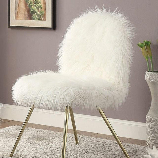 Caoimhe White/Gold Accent Chair - The Mattress Center (Fresno,CA)