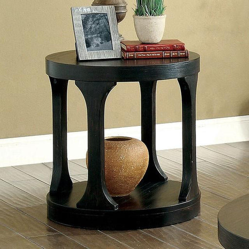 Carrie Antique Black End Table - The Mattress Center (Fresno,CA)