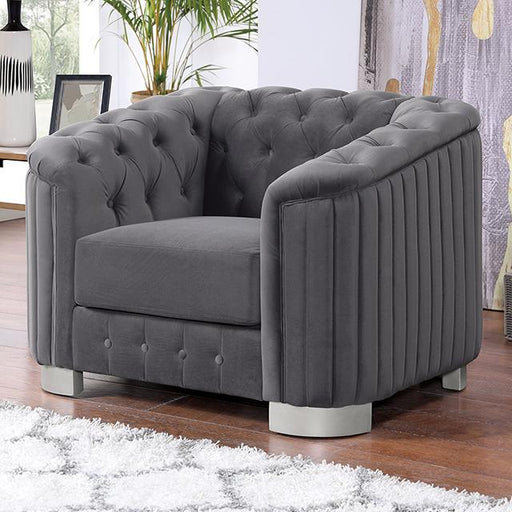 CASTELLON Chair, Dark Gray - The Mattress Center (Fresno,CA)