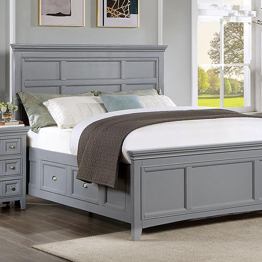 CASTLILE Queen Bed, Gray - The Mattress Center (Fresno,CA)