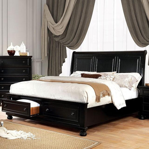 Castor Bed Black, Chrome, & White - The Mattress Center (Fresno,CA)