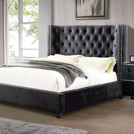 Cayla Bed Silver & Grey - The Mattress Center (Fresno,CA)