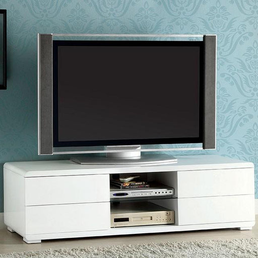 Cerro White 59" TV Console, White - The Mattress Center (Fresno,CA)