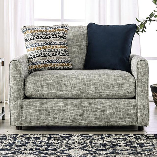 CHANCERY Chair & Half, Gray/Navy - The Mattress Center (Fresno,CA)