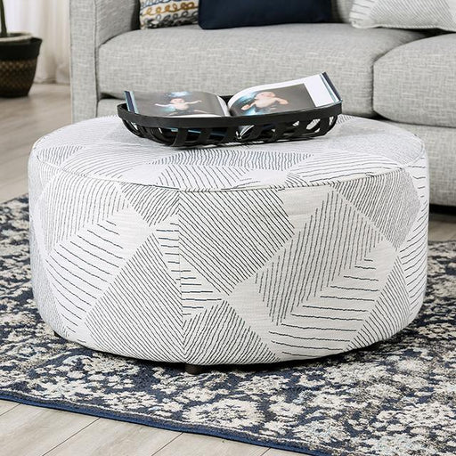 CHANCERY Ottoman, Gray/Navy - The Mattress Center (Fresno,CA)