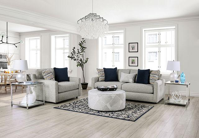 CHANCERY Sofa, Gray/Navy - The Mattress Center (Fresno,CA)