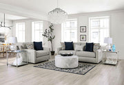 CHANCERY Ottoman, Gray/Navy - The Mattress Center (Fresno,CA)
