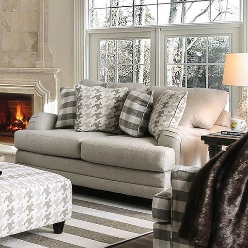 Christine Light Gray Love Seat - The Mattress Center (Fresno,CA)