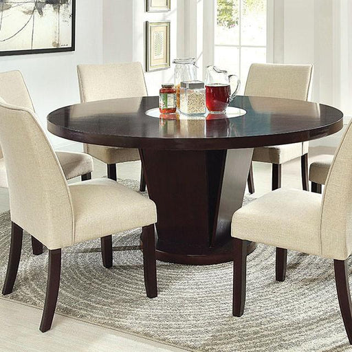 Cimma Espresso Round Dining Table - The Mattress Center (Fresno,CA)