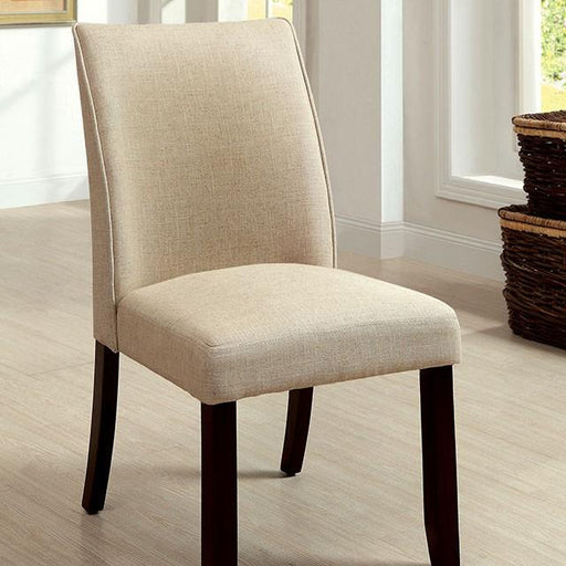 Cimma Espresso/Ivory Side Chair (2/CTN) - The Mattress Center (Fresno,CA)