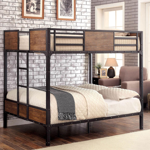 CLAPTON Black Full/Full Bunk Bed - The Mattress Center (Fresno,CA)