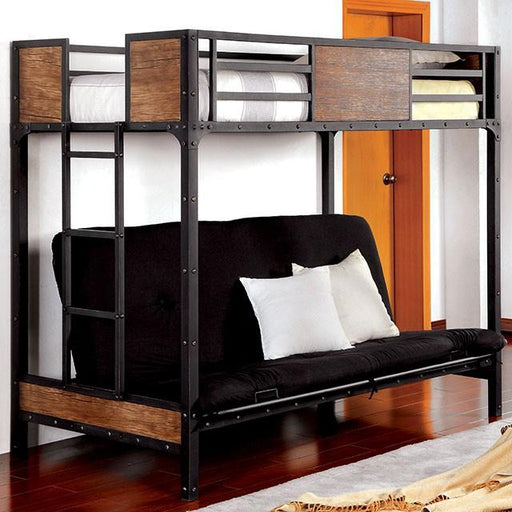 CLAPTON Black Twin Bed w/ Futon Base - The Mattress Center (Fresno,CA)