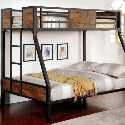 CLAPTON Black Twin/Full Bunk Bed - The Mattress Center (Fresno,CA)