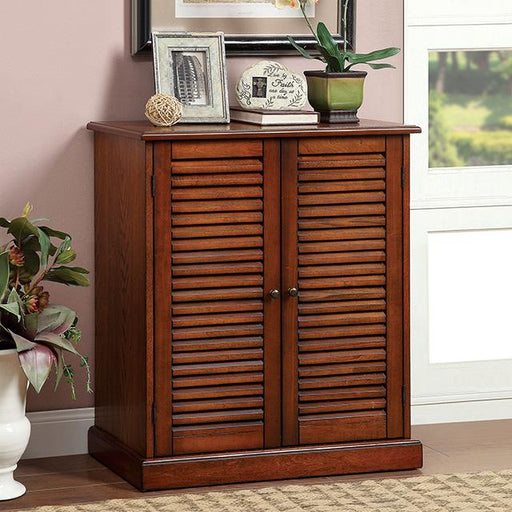Della Oak Shoe Cabinet - The Mattress Center (Fresno,CA)