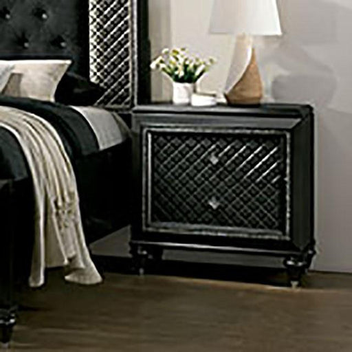 Demetria Metallic Gray Night Stand - The Mattress Center (Fresno,CA)
