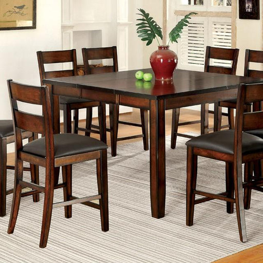 DICKINSON II Dark Cherry Counter Ht. Table w/ 18" Leaf - The Mattress Center (Fresno,CA)
