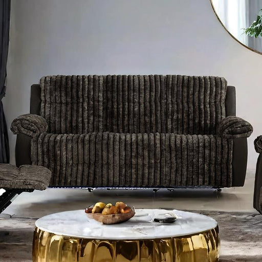 Dionysus Manual Reclining Sofa Brown - The Mattress Center (Fresno,CA)
