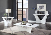 DUBENDORF Sofa Table, White - The Mattress Center (Fresno,CA)