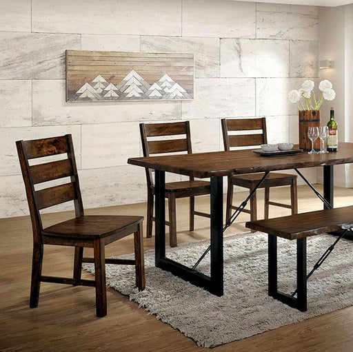 Dulce Walnut/Black Dining Table - The Mattress Center (Fresno,CA)