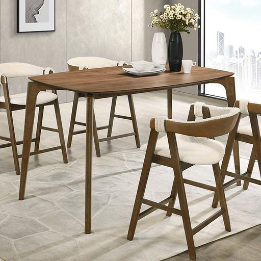 Ebikon 5 Pc Counter Ht Table Set Walnut - The Mattress Center (Fresno,CA)