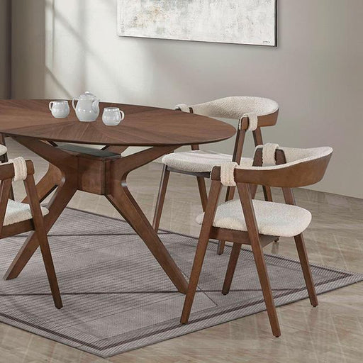 Ebikon 5 Pc Dining Table Set Walnut - The Mattress Center (Fresno,CA)