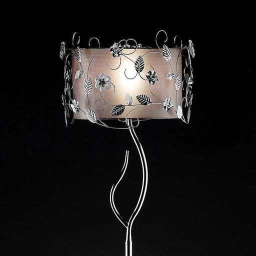 Elva Silver/Chrome Floor Lamp, Double Shade - The Mattress Center (Fresno,CA)