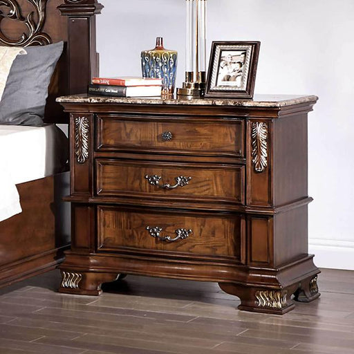 ESPARANZA Night Stand, Brown Cherry - The Mattress Center (Fresno,CA)