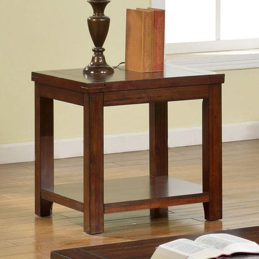ESTELL Dark Cherry End Table, Cherry - The Mattress Center (Fresno,CA)
